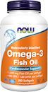 Жирные кислоты Омега-3 NOW Omega-3 200 капс